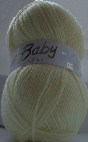 Baby Care 4 Ply Yarn 10 x100g Balls Lemon